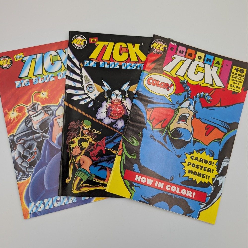 The Tick Big Blue Destiny Ashcan No 2 and Chroma-Tick Special Edition No 2 Lot
